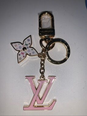 Monogram purse/bag charm keychain